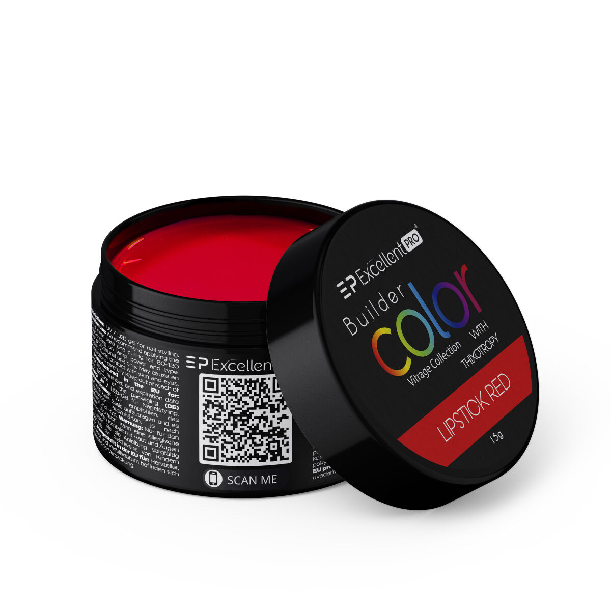 Builder Color With Thixotropy VITRAGE COLLECTION Stavební Gel Builder Color With Thixotropy, Odstín Lipstick Red