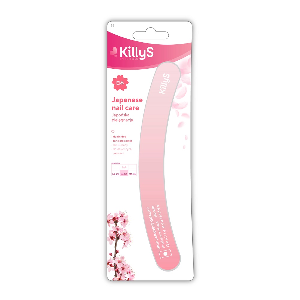 _Japanese Nail Care Banánový Pilník Na Nehty 180/240 Růžový